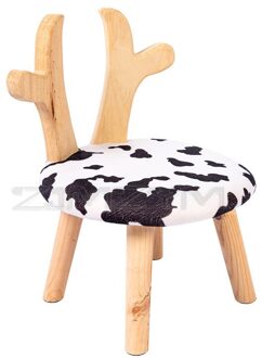 Verdikking Houten Kids Kleine Kruk Anti-Slip Massief Houten Dier Kleine Kruk Kinderen Bankje Huishouden Vervanging Schoen Kruk koe