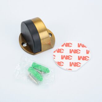 Verdikking Roestvrij Staal Dual-Gebruik Deurstopper Deur Houders Catch Floor Nail-Gratis Deur Stopt Sticker Deur Stop ruisonderdrukking geel bronzen