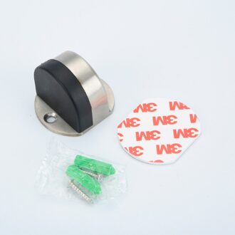 Verdikking Roestvrij Staal Dual-Gebruik Deurstopper Deur Houders Catch Floor Nail-Gratis Deur Stopt Sticker Deur Stop ruisonderdrukking zilver