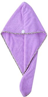 Verdikte Badmuts Super Absorberend Sneldrogend Haar Douche Cap Gewikkeld Handdoek Bad Cap Badkamer Accessoires paars