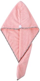 Verdikte Badmuts Super Absorberend Sneldrogend Haar Douche Cap Gewikkeld Handdoek Bad Cap Badkamer Accessoires roze