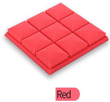 Verdikte Geluidsisolatie Boord Voor Kinderen Kamer Geluiddichte Katoen Akoestisch Schuim Stop Absorptie Spons Studio Ktv Geluiddichte rood