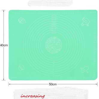 Verdikte Kneden Pad Bakken Gereedschap Food Grade Siliconen Pad Panel Plastic Case Board Non-stick En Oppervlak Pad groen