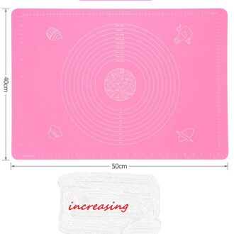 Verdikte Kneden Pad Bakken Gereedschap Food Grade Siliconen Pad Panel Plastic Case Board Non-stick En Oppervlak Pad Roze