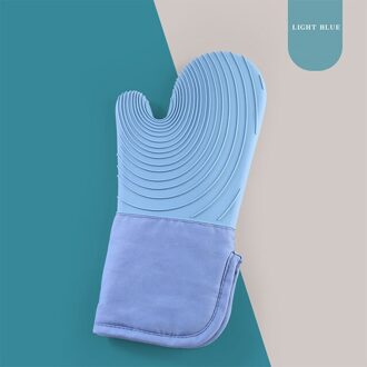 Verdikte Siliconen Magnetron Handschoenen Hittebestendige Bakken Bbq Oven Handschoen Pot Ovenwanten Hittebestendige Nordic Minimalistische Keuken Tool blauw