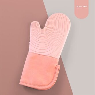 Verdikte Siliconen Magnetron Handschoenen Hittebestendige Bakken Bbq Oven Handschoen Pot Ovenwanten Hittebestendige Nordic Minimalistische Keuken Tool roze