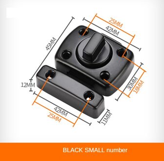 Verdikte Universele Klink Deur Anti-Diefstal Gesp Zinklegering Kleine Deur Klink Lock Pull Kast Klink klein zwart