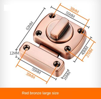 Verdikte Universele Klink Deur Anti-Diefstal Gesp Zinklegering Kleine Deur Klink Lock Pull Kast Klink lager koper