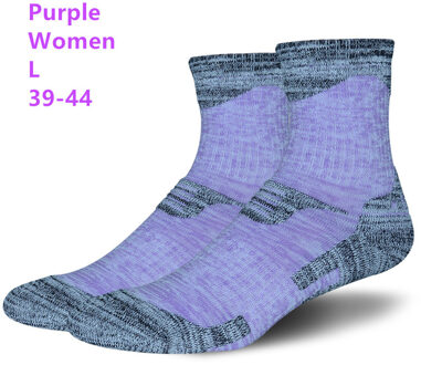 Verdikte Volwassenen Skiën Running Wandelen Bergbeklimmen Sport Sokken Ademend Absorberen Zweet Mannen Vrouwen Outdoor Sokken dames paars L