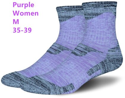 Verdikte Volwassenen Skiën Running Wandelen Bergbeklimmen Sport Sokken Ademend Absorberen Zweet Mannen Vrouwen Outdoor Sokken dames paars M
