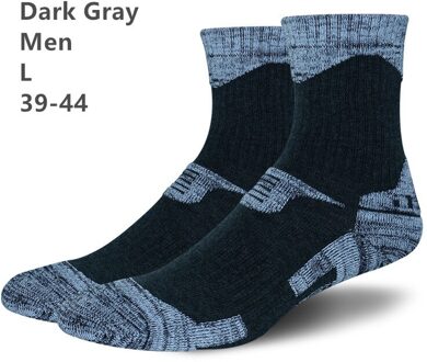 Verdikte Volwassenen Skiën Running Wandelen Bergbeklimmen Sport Sokken Ademend Absorberen Zweet Mannen Vrouwen Outdoor Sokken heren donker grijs L
