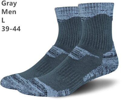 Verdikte Volwassenen Skiën Running Wandelen Bergbeklimmen Sport Sokken Ademend Absorberen Zweet Mannen Vrouwen Outdoor Sokken heren grijs L