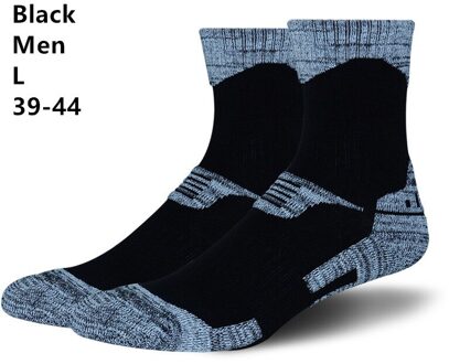 Verdikte Volwassenen Skiën Running Wandelen Bergbeklimmen Sport Sokken Ademend Absorberen Zweet Mannen Vrouwen Outdoor Sokken heren zwart L