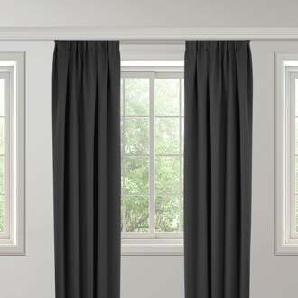 Verduisterende & Isolerende Gordijnen 150 Of 300 Cm - Haken - Antraciet 250x300 Cm - - Dekbed-Discounter.nl - 300 x 250 cm
