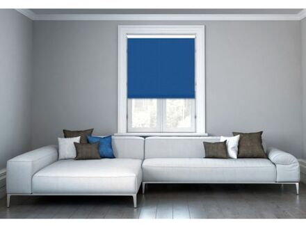 Verduisteringsrolgordijn Klemmfix donkerblauw 80 x 230 cm