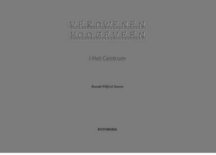 Verdwenen Hoogeveen / I Het Centrum - Boek Ronald Wilfred Jansen (9490482250)