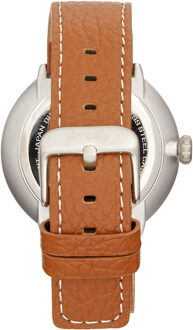 Vereenvoudig het 7100 horloge met leren bandje met datum Bruin