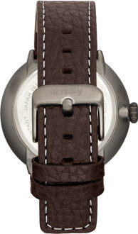 Vereenvoudig het 7100 horloge met leren bandje met datum Rood