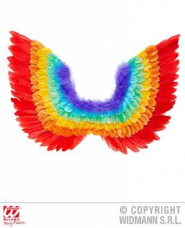 Veren vleugels regenboog 60cm Multikleur - Print