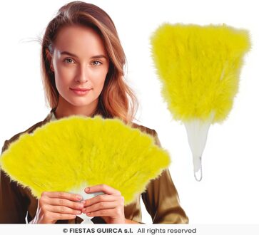 Veren waaier Geel Geel - Beige - Creme