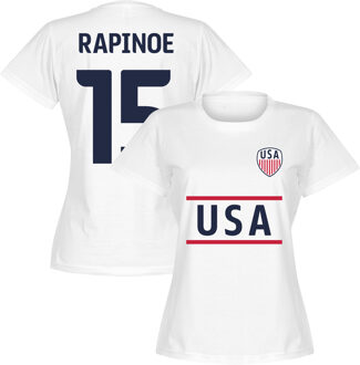 Verenigde Staten Team Dames Rapinoe 15 T-shirt - Wit