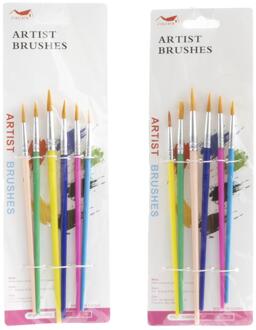 Verf penselen op blistercard 6-delig