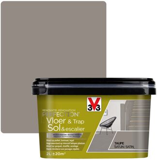 Verf Vloer En Trap Renovatie Perfection Taupe Satijn 2l