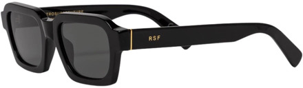 Verfijnde zonnebril met jaren 70 en straat avant-garde stijl Retrosuperfuture , Black , Heren - ONE Size