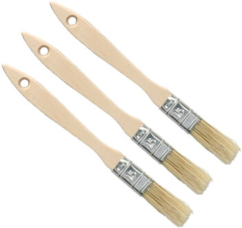 Verfkwasten - 4x - plat - 15 mm - kunststof - schilderen - voor alle soorten verf