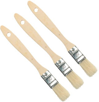 Verfkwasten - 4x - plat - 20 mm - kunststof - schilderen - voor alle soorten verf