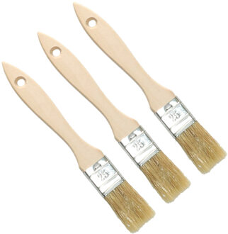 Verfkwasten - 4x - plat - 25 mm - kunststof - schilderen - voor alle soorten verf