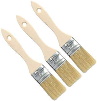 Verfkwasten - 4x - plat - 35 mm - kunststof - schilderen - voor alle soorten verf