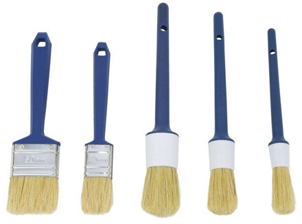 Verfkwasten - 5 delig - voor water-acrylverf - 10-14-18 mm - Schilderen - plat en rond