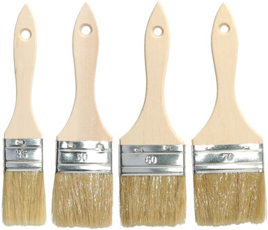 Verfkwasten plat - 4 formaten - kunststof - schilderen - voor alle soorten verf