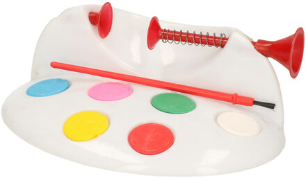 Verfmolen Paaseieren schilderen - hobby schildersetje - 6 kleuren verf - kunststof