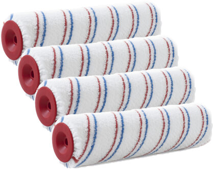 Verfroller - 4x - Anti-Spat - 6,6 x 18 cm - Pluisvrij - Microvezel