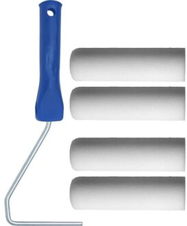 Verfroller beugel / verfbeugel 28 cm incl 4x lakverfroller fijn