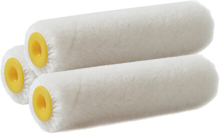 Verfroller met vacht - 6x - anti spatten - 2,5 x 10 cm - pluisvrij - Verfspullen - Schilderen