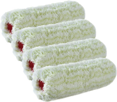 Verfrollers - 4x stuks - pluisvrij - vacht - anti-spat - 9x18 cm