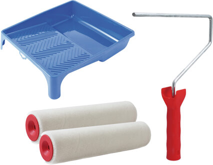 Verfrollers set - beugel - doseer verfbak - 2x anti spat rollers - 25cm breed - schilderen