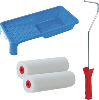 Verfrollers set - beugel - doseer verfbak - 2x rollers - 10cm breed - schilderen