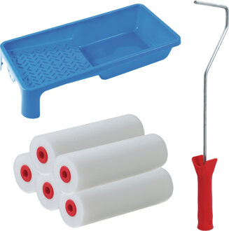 Verfrollers set - beugel - doseer verfbak - 5x rollers - 10cm breed - schilderen