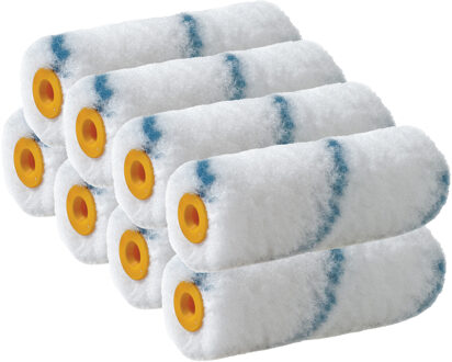 Verfrollers vacht - 8x - anti spat - 4 x 10 cm - Nylon - Pluisvrij - Verfspullen