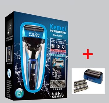 Vergeldende Elektrisch Scheerapparaat Voor Mannen 3D Drijvende Vier Blade Oplaadbare Brood Scheren Machine Waterdichte Elektrische Scheermes D43 razor hoofd-met doos