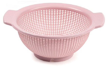 Vergiet - kunststof - zeep - D23 x H10 cm - roze