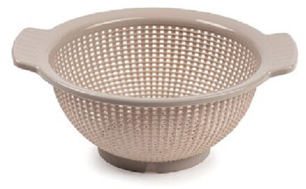 Vergiet - kunststof - zeep - D23 x H10 cm - taupe