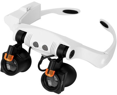 Vergrootglas Sieraden Klok Reparatie Loupe Bril Vergrootglas met 2 LED Licht en 6 Verwisselbare Lens 3X 4X 5X 6X 7X 10X