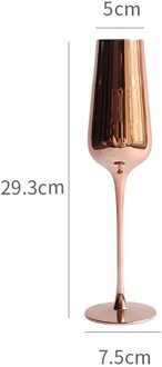 Vergulde Loodvrije Milieubescherming Rode Wijn Glas Bruiloft Champagne Glazen Stijlvolle Nordic Luxe Goblet 350ml