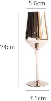 Vergulde Loodvrije Milieubescherming Rode Wijn Glas Bruiloft Champagne Glazen Stijlvolle Nordic Luxe Goblet 380ml