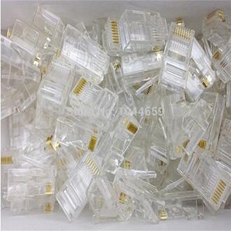 Vergulde RJ45 Netwerk Kabels Modulaire Plug Cat5 OF CAT6 Modulaire Plug Connector 8P8C Modulaire Rj45 Plug Terminals Connector